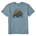 Life is Good Men's Bearscape Crusher Tee Smoky Blue