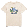 Life is Good Men's Get Out Mountain Short Sleeve Tee Putty White