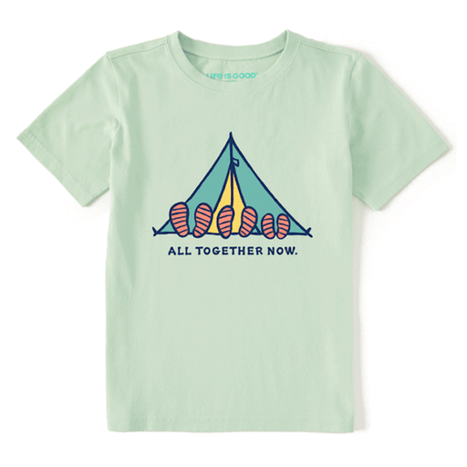Life is Good Kids All Together Tent Crusher Tee Sage Green