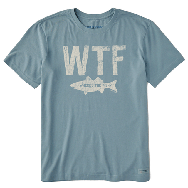 Life is Good Men's WTF Crusher-LITE Tee Smoky Blue