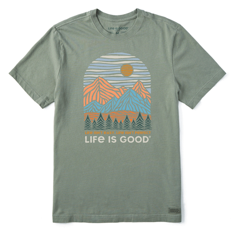 Life is Good Men's Life isn't Easy Short Sleeve Tee Moss Green