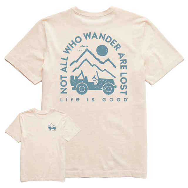 Life is Good Men's ATV Wander Crusher-LITE Tee Putty White