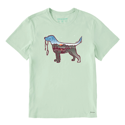 Life is Good Men's Dogscape Short Sleeve Tee Sage Green