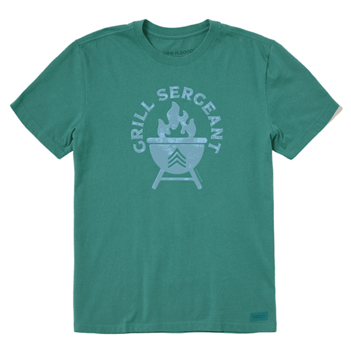 Life is Good Men's Grill Sergeant Short Sleeve Tee Spruce Green 