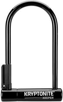 Kryptonite Keeper U-lock - 4 X 8`, Keyed, Black, Includes Bracket