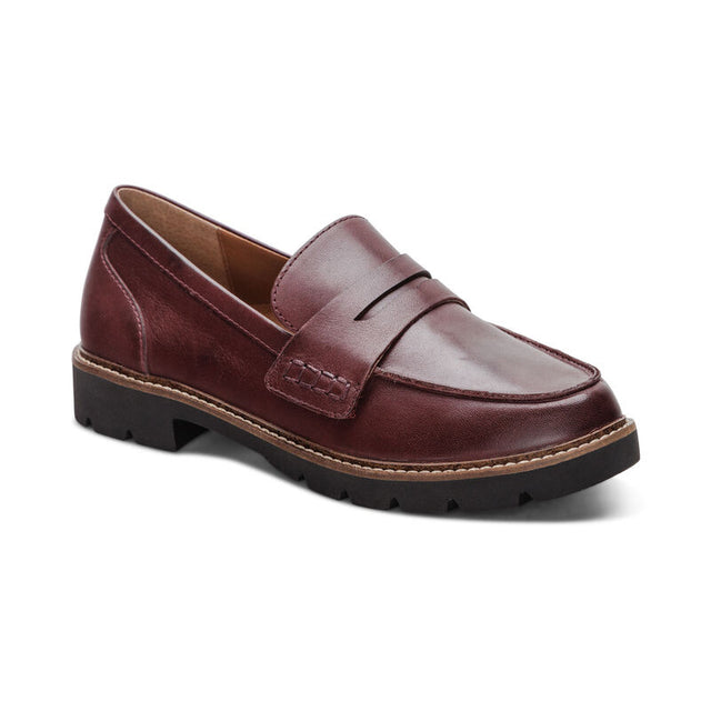 Aetrex Women's Collette Arch Support Loafer - Burgundy Burgundy