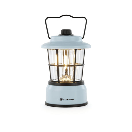 Luxpro Retro Filament Lantern, Light Blue/265 Lumens Blue