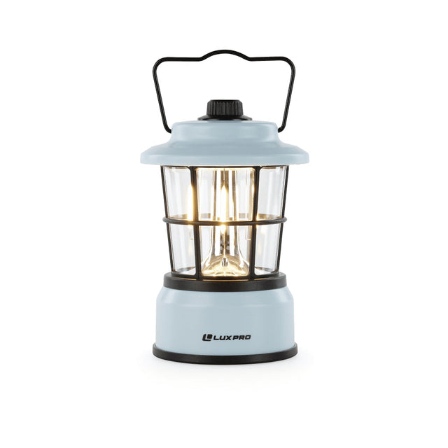 Luxpro Retro Filament Lantern, Light Blue/265 Lumens Blue