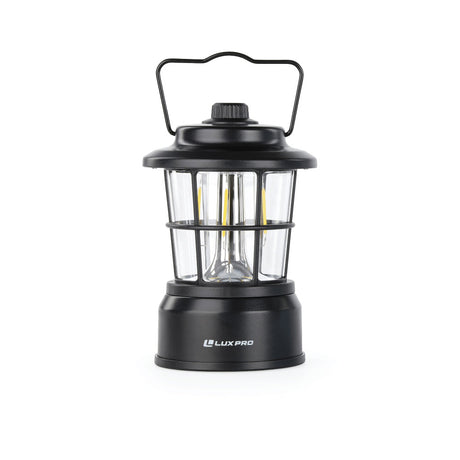 Luxpro Retro Filament Lantern, Black/265 Lumens Black