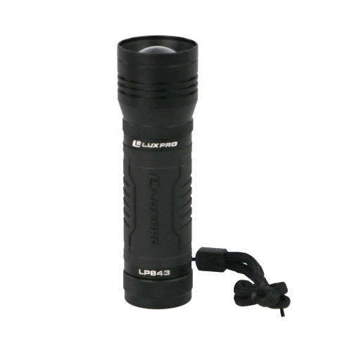 Luxpro Handheld Focus Flashlight, Black/700 Lumens Black