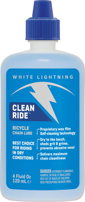 White Lightening Clean Ride Bike Chain Wax Lube, 4oz