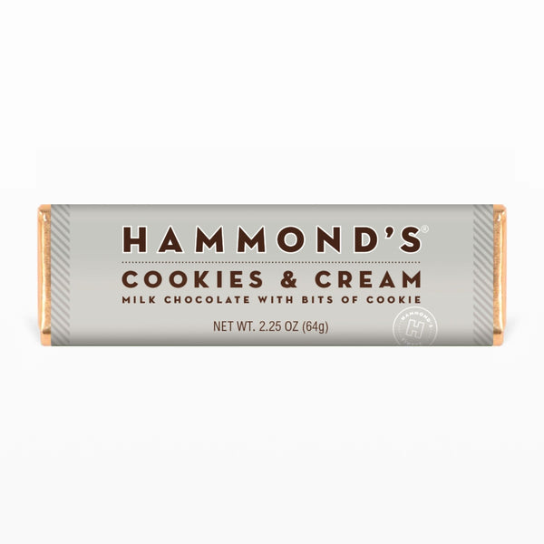 Hammond's Candies Cookies And Cream Milk Chocolate Bar