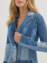 Wrangler Lainey Wilson Patchwork Blazer - Patchwork Blue