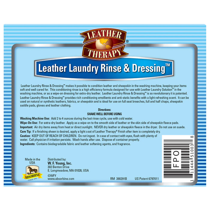 Leather Therapy Leather Laundry Rinse & Dressing - 16oz.