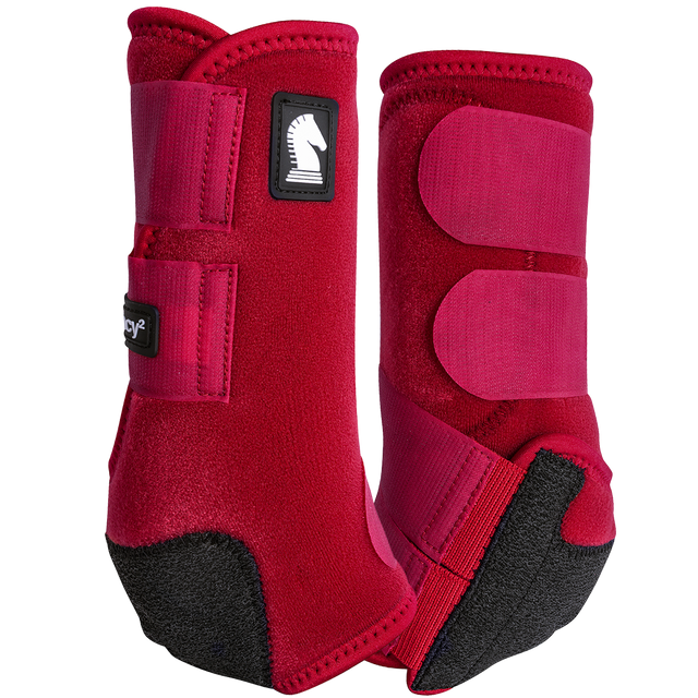 Classic Equine Legacy2 Support Boots - Crimson