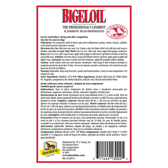 Bigeloil Liniment For Sore Muscle & Joint Relief - 16oz.