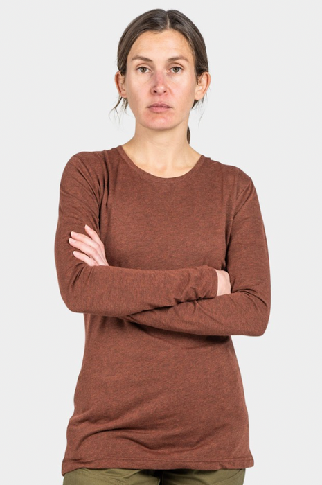 Dovetail Workwear Long Sleeve Wicking Tee - Mineral Brown Mineral Brown