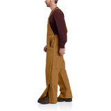 Carhartt Loose Fit Firm Duck Insulated Bib Overall - 2 Warmer Rating - Brown