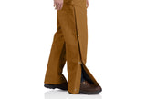 Carhartt Loose Fit Firm Duck Insulated Bib Overall - 2 Warmer Rating - Brown