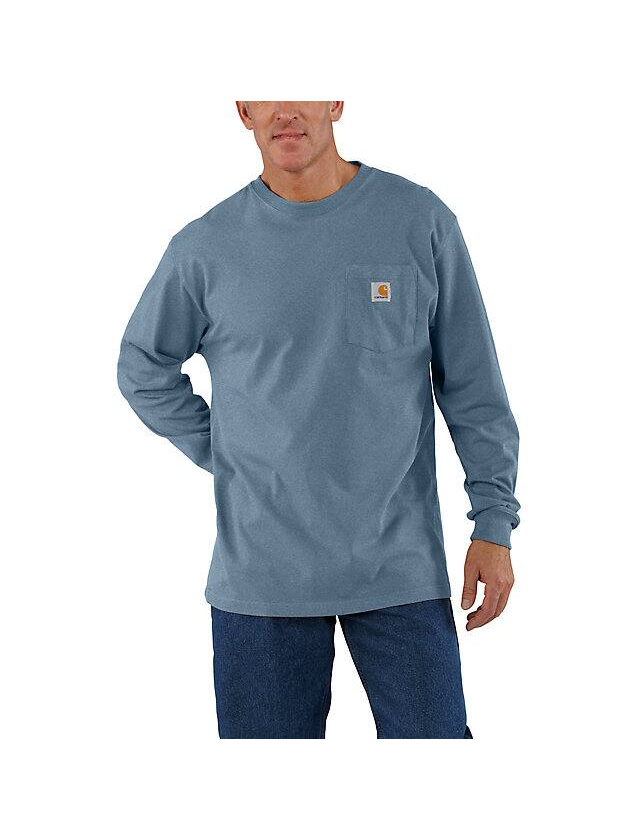 Carhartt Loose Fit Heavyweight Long-Sleeve Pocket T-Shirt - Thundercloud Heather