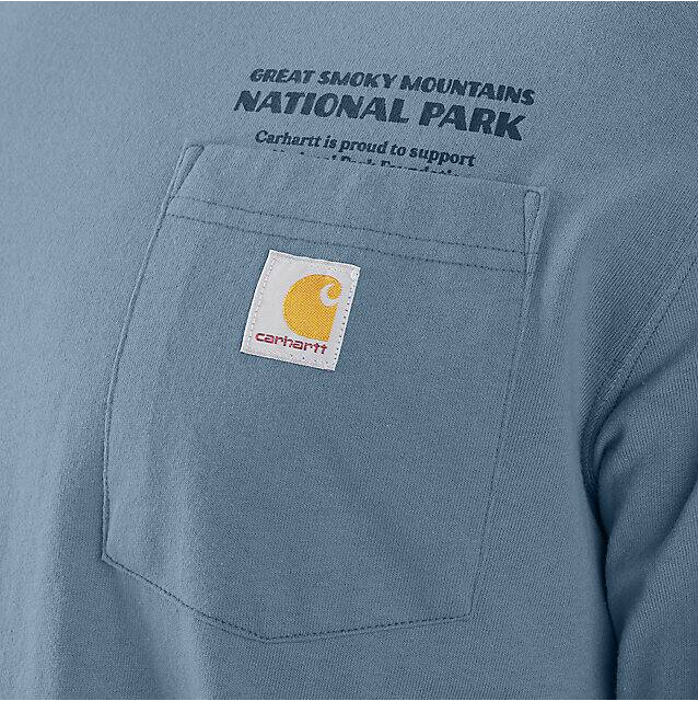 Carhartt Loose Fit Heavyweight Long-Sleeve Smoky Mountain National Park Graphic T-Shirt - Thundercloud