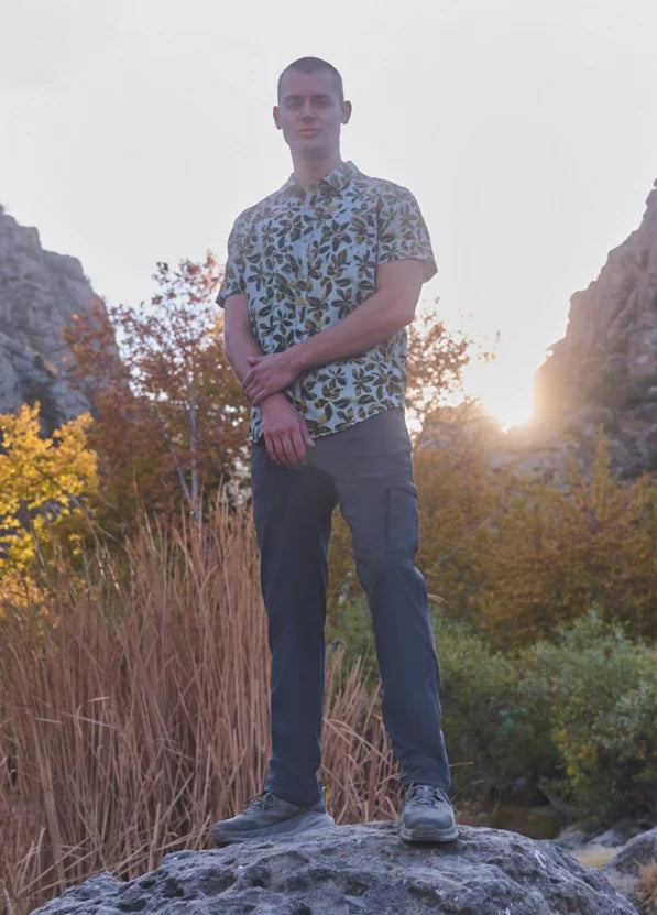 Prana Lost Sol Printed Short Sleeve Shirt - Saltwater Wildflower