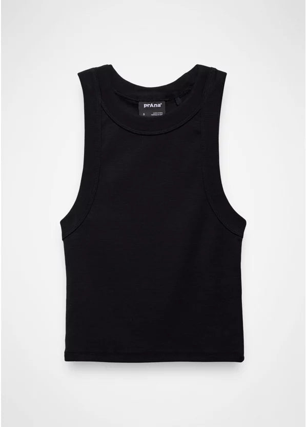 Prana Lotus High Neck Tank - Black