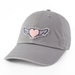 Life Is Good Love More Heart Wings Tattered Chill Cap - Slate Gray Slate Gray