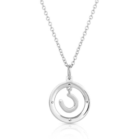 Montana Silversmiths Luck Of The Draw Horseshoe Necklace