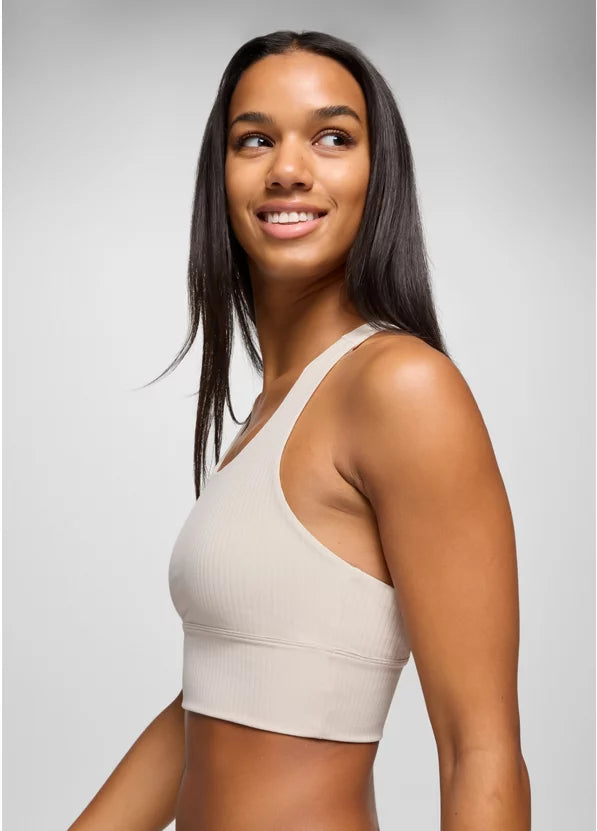Prana Luxara Rib Racerback Bralette - Almond