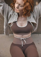 Prana Luxara Salutations Legging - Mocha Colorblock