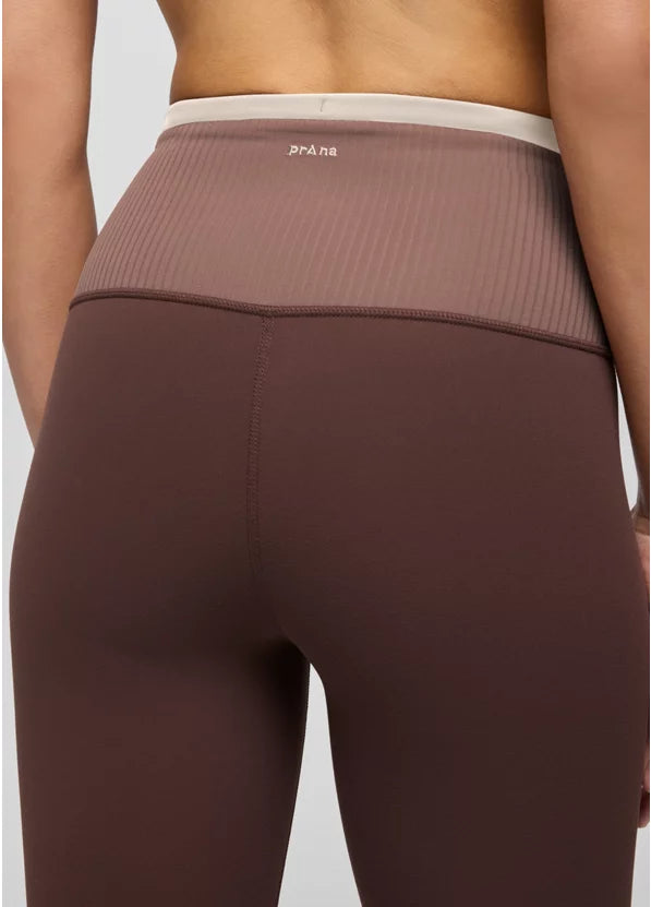 Prana Luxara Salutations Legging - Mocha Colorblock