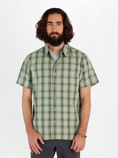 Marmot Men's Eldridge Novelty Classic Short Sleeve - Frosty Green Oliver Plaid Frosty Green Oliver Plaid