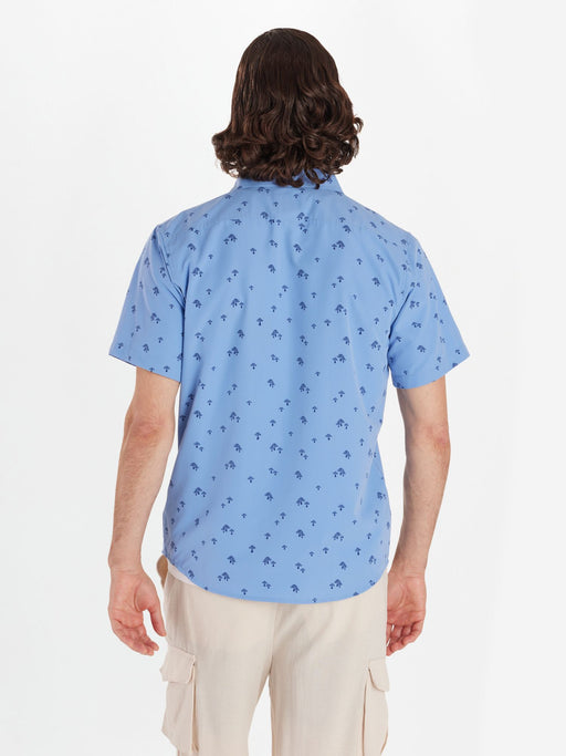 Marmot Men's Aerobora Novelty Short-Sleeve Shirt - Blue Bonnet Mushroom