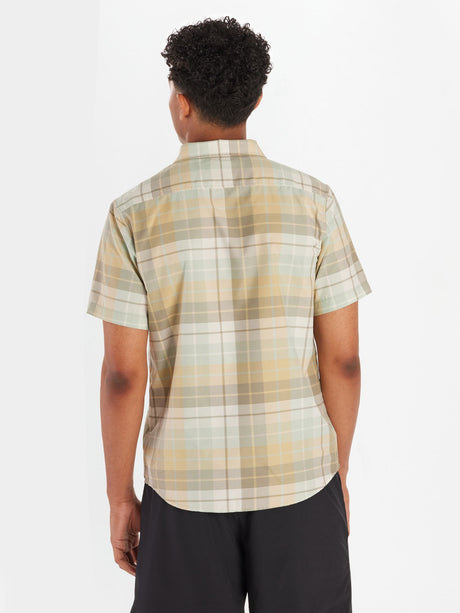 Marmot Men's Aerobora Novelty Short-Sleeve Shirt - Vetiver Wayland Plaid