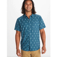 Marmot Men's Aerobora Novelty Short-Sleeve Shirt Dusty Teal Leaf