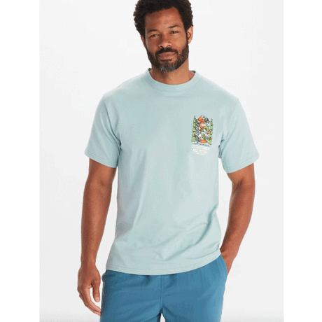 Unisex Marmot x DJ Javier "Outdoors Is All Yours" Heavyweight Short-Sleeve T-Shirt Cloud Blue