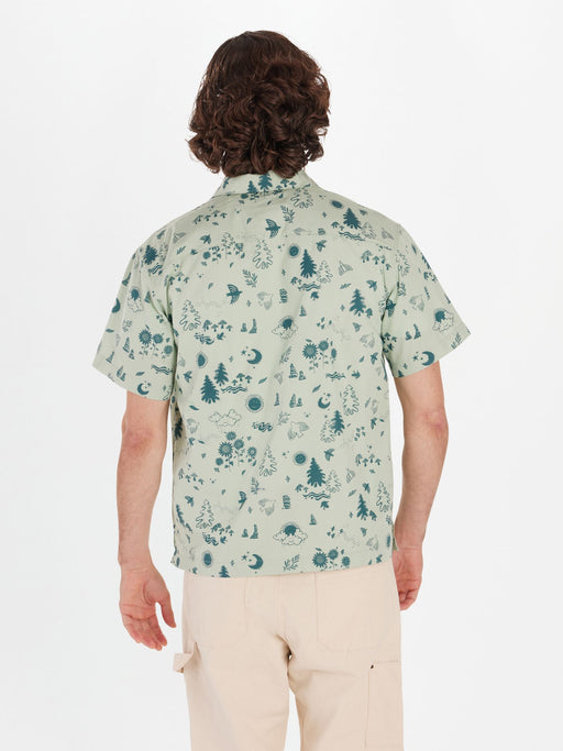 Marmot Men's Muir Camp Collar Novelty Short Sleeve Shirt - Frosty Green Trail Mix