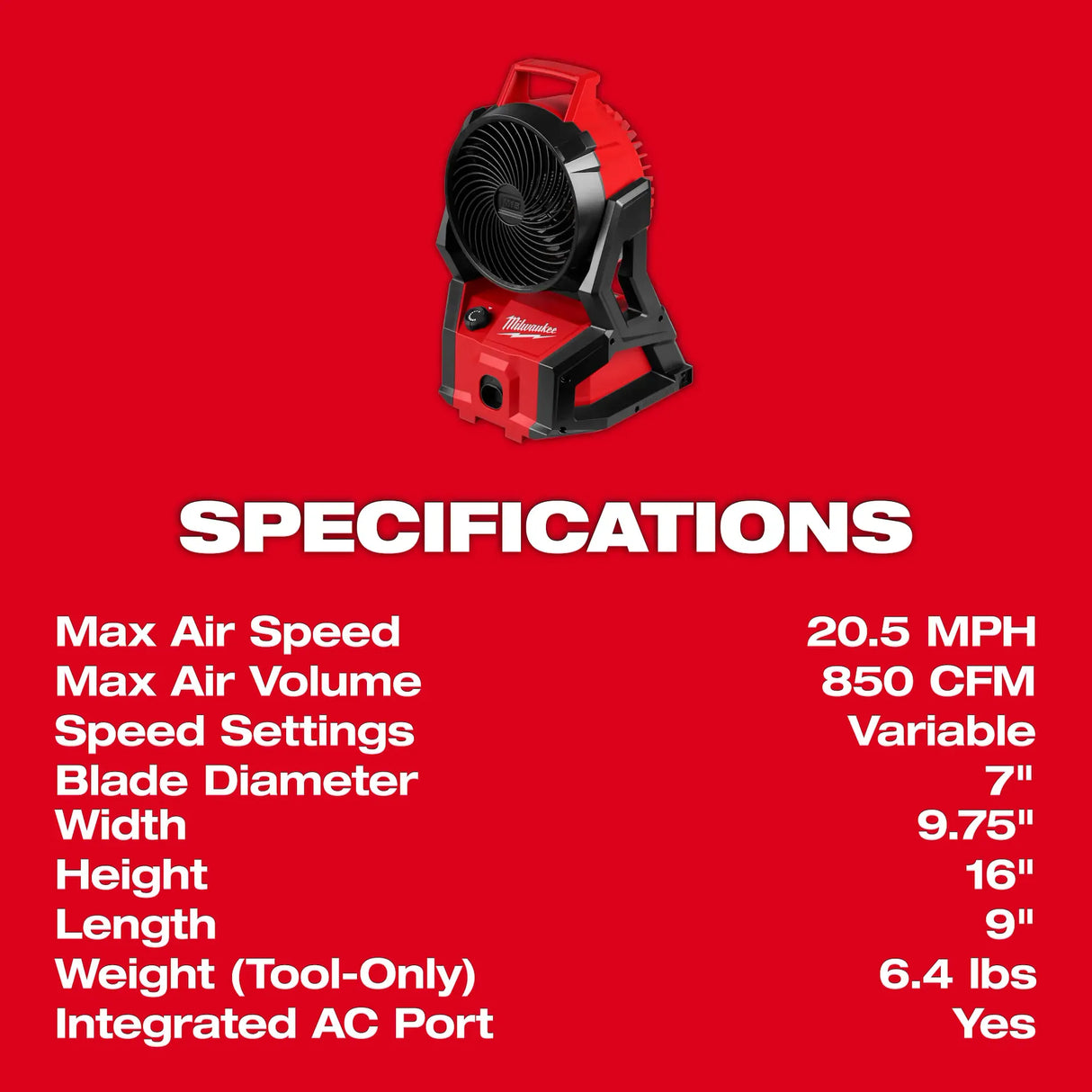Milwaukee Tool M18 Brushless PACKOUT Fan