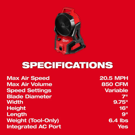 Milwaukee Tool M18 Brushless PACKOUT Fan
