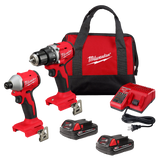 Milwaukee Tool M18 Compact Brushless 2-Tool Combo Kit