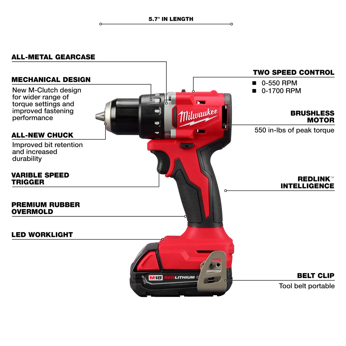 Milwaukee Tool M18 Compact Brushless 2-Tool Combo Kit