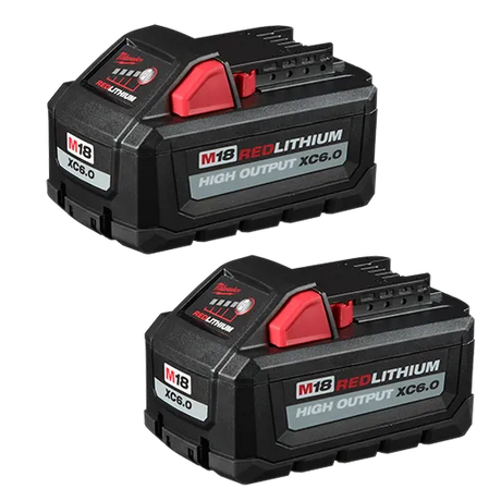 Milwaukee Tool M18 REDLITHIUM High Output XC 6.0 Battery 2-Pack