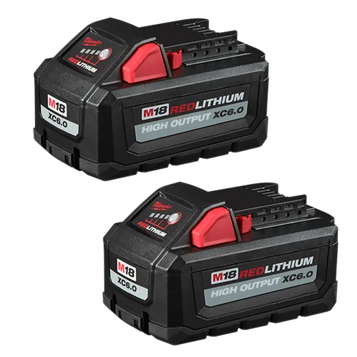 Milwaukee Tool M18 REDLITHIUM High Output XC 6.0 Battery 2-Pack