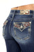 Miss Me Holiday Floral Bootcut Jeans Dark Wash /  / 32