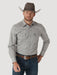 Wrangler Men's Premium Performance Advanced Comfort Cowboy Cut Long Sleeve Spread Collar Sold Shirt In Cement Cement