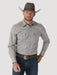 Wrangler Men's Premium Performance Advanced Comport Cowboy Cut Long Sleeve Spread Collar Sold Shirt In Cement Cement
