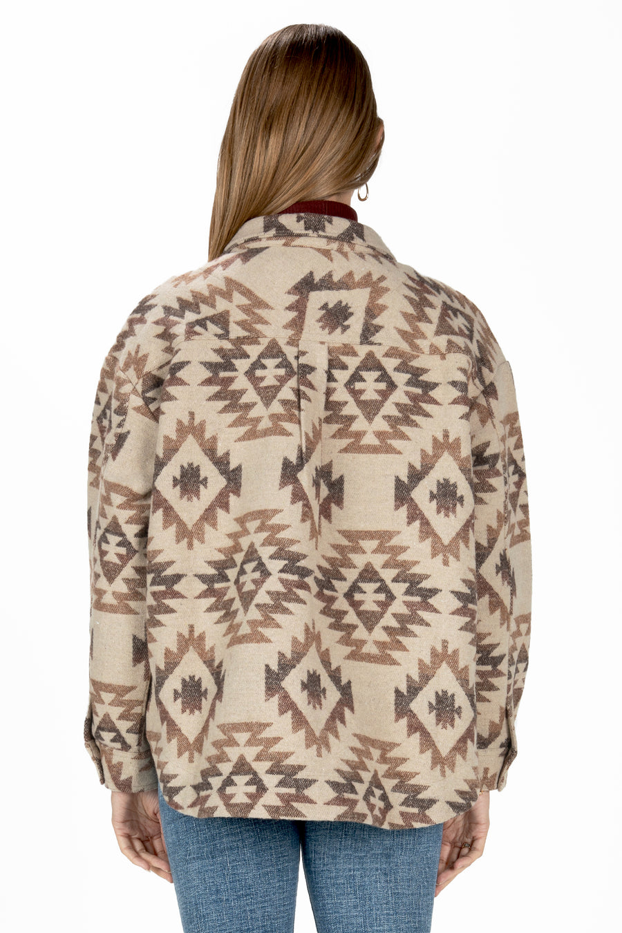 Miss Me Aztec Button Up Shacket