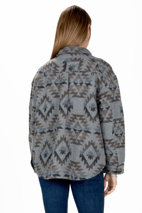 Miss Me Aztec Button Up Shacket