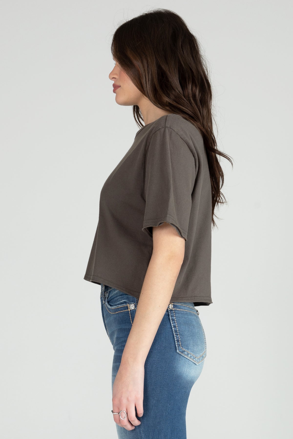 Miss Me Women's Dibs On The Cowboy Crop Tee